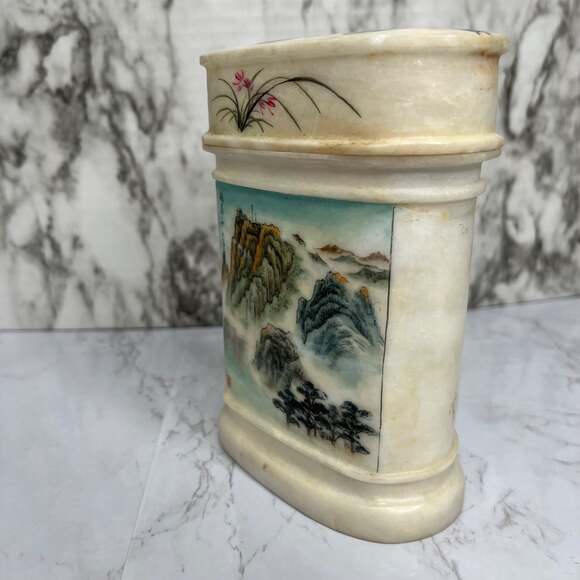 Vintage Asian Stone Bathroom Container - Picture 2 of 6